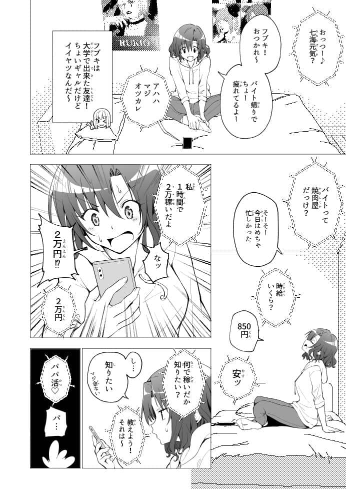 パパ活してる友達から電話